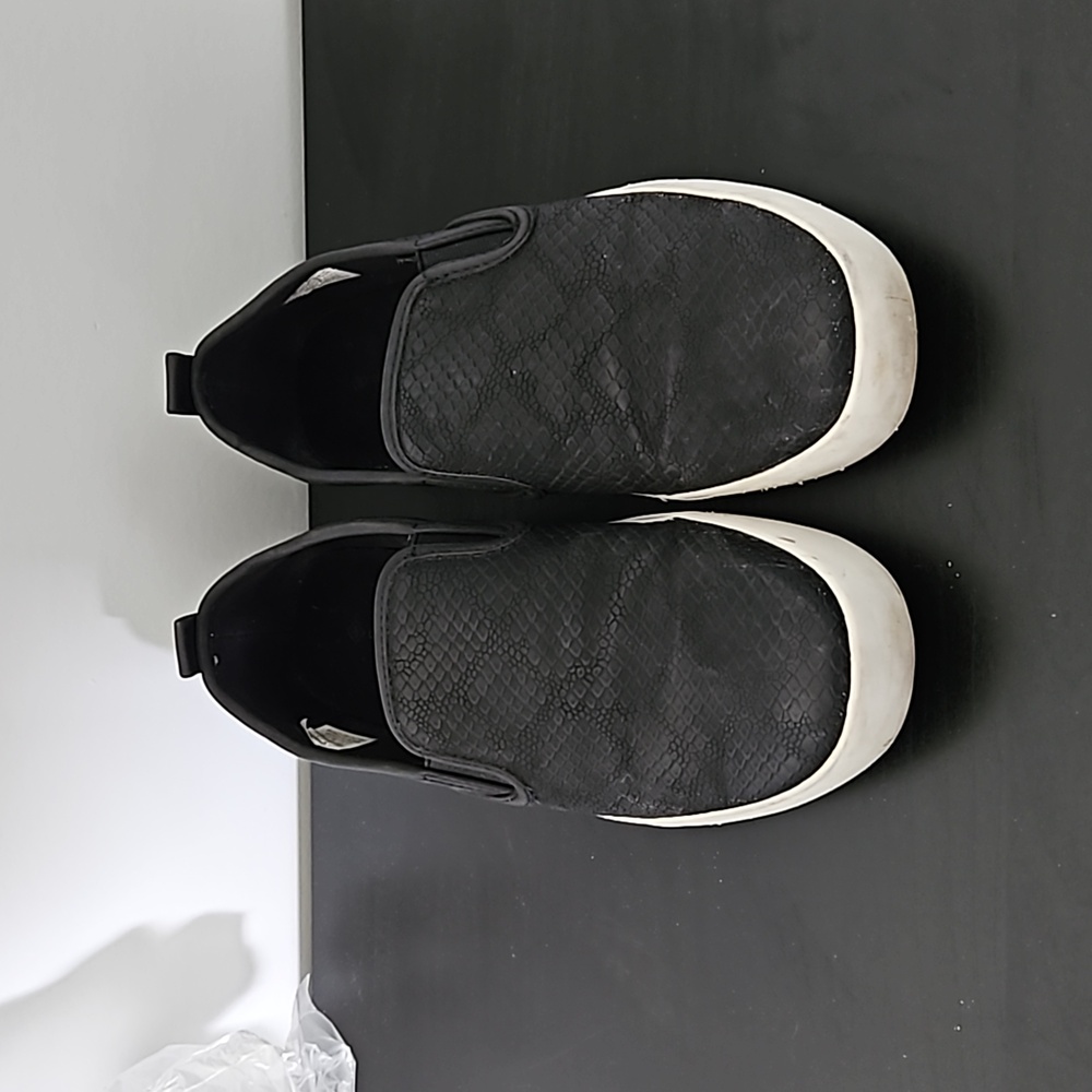 Alligator print loafers